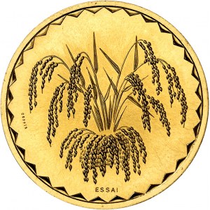 République. Zkouška 25 franků ve zlatě, Frappe spéciale (SP) 1976, Pessac.