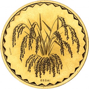 République. Zkouška 25 franků ve zlatě, Frappe spéciale (SP) 1976, Pessac.