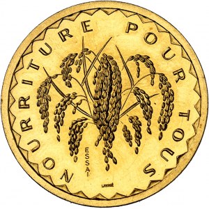 République. Zkouška 50 franků ve zlatě, Frappe spéciale (SP) 1975, Pessac.