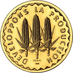 Republic. Trial of 100 francs in Gold, Frappe spéciale (SP) 1975, Pessac.