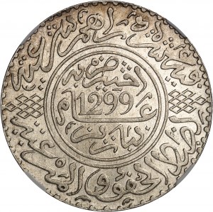 Hassan I. (1873-1894). 10 Dirham (Rial) AH 1299 (1882), Paris.