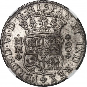 Ferdinand VI (1746-1759). 8 réaux 1756 MM, M°, Mexico.