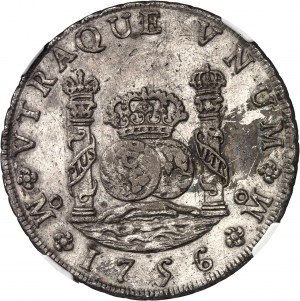 Ferdinand VI (1746-1759). 8 realů 1756 MM, M°, Mexiko.