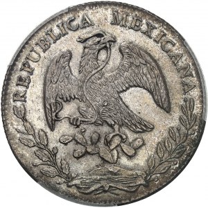 Republik Mexiko (1821-1917). 8 Reales 1873 DE, G°, Guanajuato.