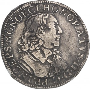 Honoré II (1604-1662). Polovičný výkonný 30 solov 1651, Monako.