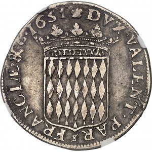 Honoré II (1604-1662). Polovičný výkonný 30 solov 1651, Monako.