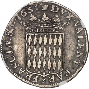 Honoré II (1604-1662). Mezzo esecutivo da 30 sols 1651, Monaco.
