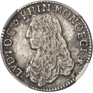 Ludwik I (1662-1701). Dwunasta część ecu o wartości 5 solów lub luigino, dla Lewantu 1666/5.