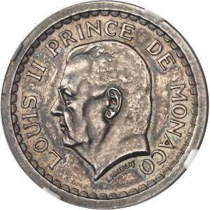 Ludvík II (1922-1949). Zkouška 2 franků ve stříbře ND (1943), Paříž.