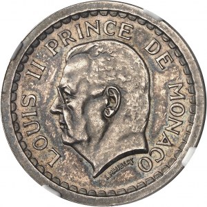 Louis II (1922-1949). Essai de 2 francs en argent ND (1943), Paris.