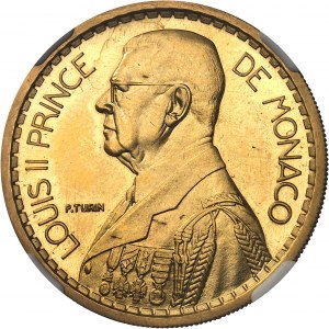 Ľudovít II (1922-1949). Test 20 frankov v zlate 1947, Paríž.