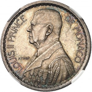 Ludwik II (1922-1949). Essai de 10 francs en argent, Flan bruni (PROOF) 1945, Paryż.