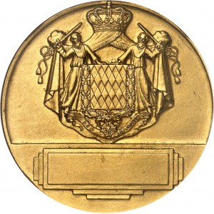 Louis II (1922-1949). Gold medal, without attribution, by P. Turin 1944, Paris.