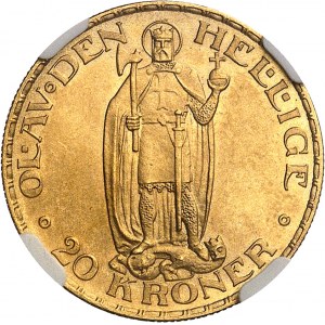 Haakon VII (1905-1957). 20 koron 1910, Kongsberg.