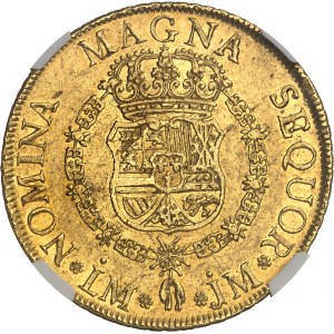 Ferdinand VI (1746-1759). 8 escudos 1757 JM, Lima.