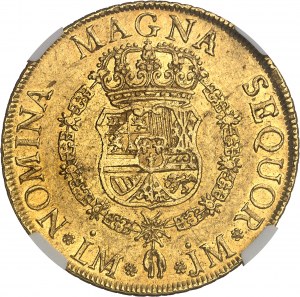 Ferdinando VI (1746-1759). 8 escudos 1757 JM, Lima.