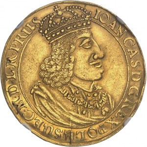 Giovanni II Casimiro Vasa (1649-1668). 3 ducati ND (1650-1658) GR, Danzica (Danzig).