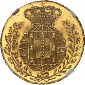 Johannes VI (1799-1826). Peça von 6400 Réis (4 Escudos) 1822, Lissabon.