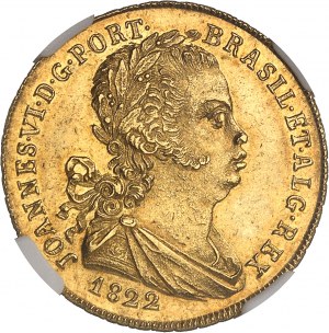 Jan VI (1799-1826). Meia peça de 3200 reis (2 escudos) 1822, Lisabon.