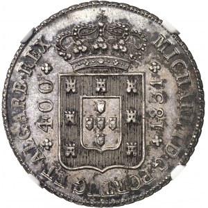 Michael I. (1828-1834). 480 réis (neues Cruzado) 1831, Lissabon.