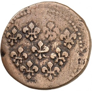 Îles de France et Bourbon, Louis XV (1715-1774). 1 sol ND coin (1721-1723), Pondicherry.