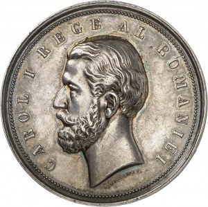 Karol I z Rumunii (1866-1914). Medal, Konkurs Rolniczo-Przemysłowy ND (ok. 1881), Bukareszt.