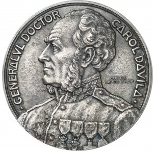 Michel I [Mihai I], regency (1927-1930). Medal, centenary of the birth of Charles d'Avila (Carol Davila), general and physician, by A. Lavrillier 1928.