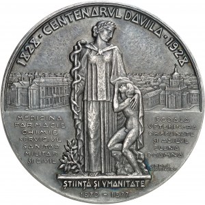 Michel Ier [Mihai I], régence (1927-1930). Médaille, centenaire de la naissance de Charles d’Avila (Carol Davila), général et médecin, par A. Lavrillier 1928.