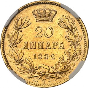 Milano I (1882-1889). 20 dinara 1882, V, Vienna.