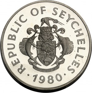 Republika (od roku 1976). Mince v hodnotě 50 rupií, Mezinárodní rok dítěte 1979 (MDD) 1980, Londýn.