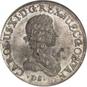 Karel XI (1660-1697). 1/3 tolaru (také 1/2 florénu), okupace Pomořan 1673 DS, Štětín.