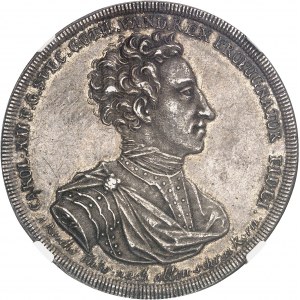 Charles XII (1697-1718). Thaler for the Peace of Altranstädt of 1707 and its execution agreement of Breslau in 1709, 2nd type 1709, Szczecin (Stettin).