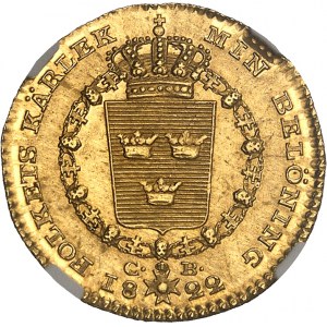 Carlo XIV Jean (1818-1844). Ducato 1822 CB, Stoccolma.