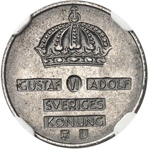 Gustav VI Adolf (1950-1973). Essay on 1 öre in untreated iron 1969, Stockholm.