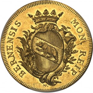 Berne (canton of). 4 ducats, signed by J. M. Mörikofer SD (1750) MK, Berne.