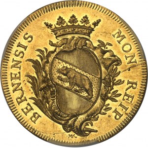 Berne (canton de). 4 ducats, avec signature de J. M. Mörikofer SD (1750) MK, Berne.