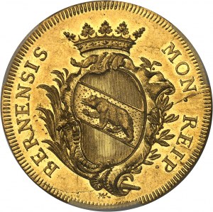 Berna (cantone di). 4 ducati, firmati da J. M. Mörikofer SD (1750) MK, Berna.