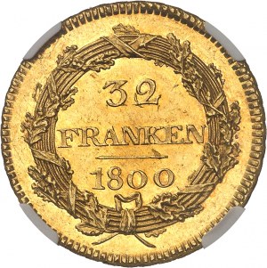 République helvétique (1798-1803). 32 franken Or 1800, B, Berne.