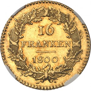 République helvétique (1798-1803). 16 franken Or 1800, B, Berne.