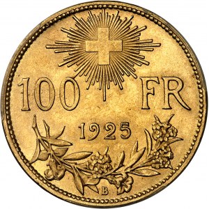 Confédération Helvétique (1848 à nos jours). 100 francs Vreneli 1925, B, Berne.