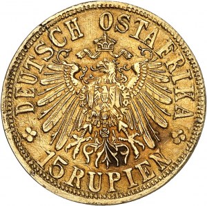 [Tanzania] German East Africa, Wilhelm II. 15 rupees 1916, T, Tabora.