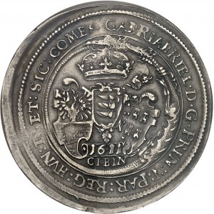 Gabriel I. Báthory (1608-1613). Thaler uniface 1611, Sibiu (Cibinium / Hermannstadt / Nagyszeben).