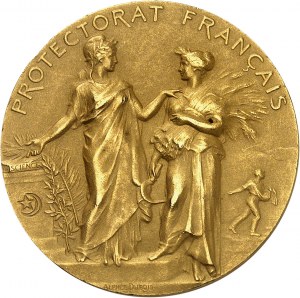 Mohamed el-Naceur, Bey (1906-1922). Médaille d’Or, Régence de Tunis, Concours général de 1907 à Tunis, par Alphée Dubois 1907, Paris.