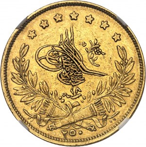 Abdülmecid I. nebo Abdul Mejid (1839-1861). 250 kuruš AH 1255/18 (1857), Konstantinopol.