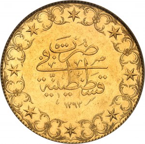 Abdülhamid II (1876-1909). 500 kurush di lusso AH 1293/27 (1901), Costantinopoli.