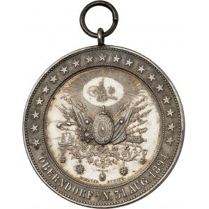 Abdülhamid II (1876-1909). Medaille, Schießwettbewerb in Oberndorf am Neckar anlässlich des 18-jährigen Regierungsjubiläums von Sultan Abdülhamid II., von W. Mayer 1894 - AH 1312, Stuttgart.