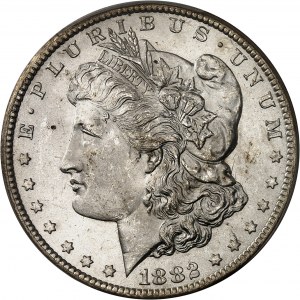 Federal Republic of the United States of America (1776-present). Morgan dollar 1882, CC, Carson City.