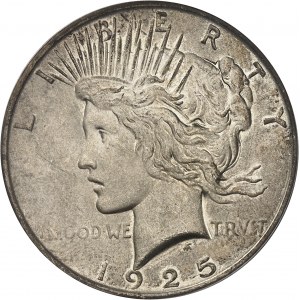 Bundesrepublik der Vereinigten Staaten von Amerika (1776 bis heute). Friedensdollar (Peace dollar) 1925, Philadelphia.