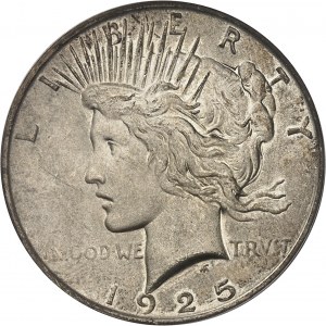 Federální republika Spojených států amerických (1776-současnost). Mírový dolar 1925, Filadelfie.