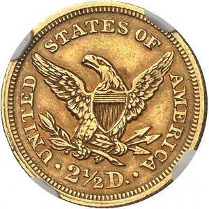 Federálna republika Spojených štátov amerických (1776 - súčasnosť). 2,5 dolára Liberty 1857, Philadelphia.